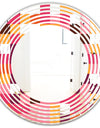 Retro Geometric Design VII - Modern Round or Oval Wall Mirror - Wave