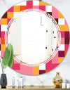 Retro Geometric Design VII - Modern Round or Oval Wall Mirror - Triple C
