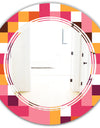 Retro Geometric Design VII - Modern Round or Oval Wall Mirror - Triple C