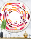 Retro Geometric Design VII - Modern Round or Oval Wall Mirror - Whirl