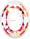 Retro Geometric Design VII - Modern Round or Oval Wall Mirror - Space