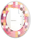Retro Geometric Design VII - Modern Round or Oval Wall Mirror - Wave
