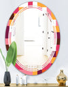 Retro Geometric Design VII - Modern Round or Oval Wall Mirror - Triple C