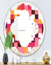 Retro Geometric Design VII - Modern Round or Oval Wall Mirror - Quatrefoil