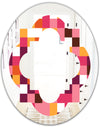 Retro Geometric Design VII - Modern Round or Oval Wall Mirror - Quatrefoil