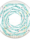 Pastel Tribal Retro Pattern - Modern Round or Oval Wall Mirror - Whirl