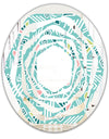 Pastel Tribal Retro Pattern - Modern Round or Oval Wall Mirror - Whirl