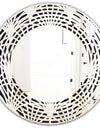 Retro Art Deco Waves I - Modern Round or Oval Wall Mirror - Wave