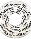 Retro Art Deco Waves I - Modern Round or Oval Wall Mirror - Whirl