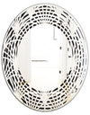 Retro Art Deco Waves I - Modern Round or Oval Wall Mirror - Wave