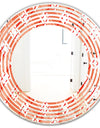 Retro Checkered Pattern I - Modern Round or Oval Wall Mirror - Wave