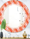 Retro Checkered Pattern I - Modern Round or Oval Wall Mirror - Triple C