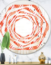 Retro Checkered Pattern I - Modern Round or Oval Wall Mirror - Whirl