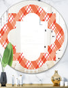Retro Checkered Pattern I - Modern Round or Oval Wall Mirror - Quatrefoil