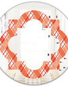Retro Checkered Pattern I - Modern Round or Oval Wall Mirror - Quatrefoil