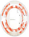 Retro Checkered Pattern I - Modern Round or Oval Wall Mirror - Space