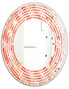 Retro Checkered Pattern I - Modern Round or Oval Wall Mirror - Wave