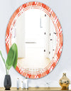 Retro Checkered Pattern I - Modern Round or Oval Wall Mirror - Triple C
