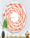 Retro Checkered Pattern I - Modern Round or Oval Wall Mirror - Whirl