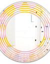Golden Geometrical Diamond Pattern II - Modern Round or Oval Wall Mirror - Wave