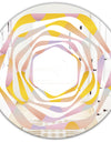 Golden Geometrical Diamond Pattern II - Modern Round or Oval Wall Mirror - Whirl