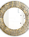 Gold and Black Swirl I - Modern Round or Oval Wall Mirror - Wave