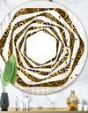Gold and Black Swirl I - Modern Round or Oval Wall Mirror - Whirl