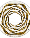 Gold and Black Swirl I - Modern Round or Oval Wall Mirror - Whirl