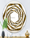 Gold and Black Swirl I - Modern Round or Oval Wall Mirror - Whirl