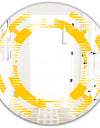 Abstract Retro Geometric Pattern IV - Modern Round or Oval Wall Mirror - Space
