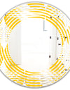 Abstract Retro Geometric Pattern IV - Modern Round or Oval Wall Mirror - Wave
