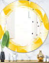Abstract Retro Geometric Pattern IV - Modern Round or Oval Wall Mirror - Triple C