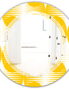 Abstract Retro Geometric Pattern IV - Modern Round or Oval Wall Mirror - Triple C