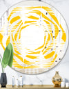 Abstract Retro Geometric Pattern IV - Modern Round or Oval Wall Mirror - Whirl