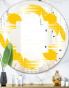 Abstract Retro Geometric Pattern IV - Modern Round or Oval Wall Mirror - Quatrefoil