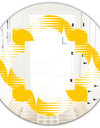 Abstract Retro Geometric Pattern IV - Modern Round or Oval Wall Mirror - Quatrefoil