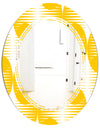 Abstract Retro Geometric Pattern IV - Modern Round or Oval Wall Mirror - Triple C