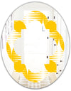 Abstract Retro Geometric Pattern IV - Modern Round or Oval Wall Mirror - Quatrefoil
