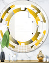 Rhombus Retro Geometric - Modern Round or Oval Wall Mirror - Space