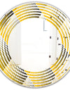 Rhombus Retro Geometric - Modern Round or Oval Wall Mirror - Wave