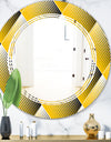 Rhombus Retro Geometric - Modern Round or Oval Wall Mirror - Triple C