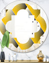 Rhombus Retro Geometric - Modern Round or Oval Wall Mirror - Quatrefoil