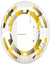 Rhombus Retro Geometric - Modern Round or Oval Wall Mirror - Space