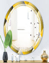 Rhombus Retro Geometric - Modern Round or Oval Wall Mirror - Triple C
