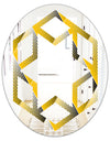 Rhombus Retro Geometric - Modern Round or Oval Wall Mirror - Hexagon Star