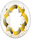 Rhombus Retro Geometric - Modern Round or Oval Wall Mirror - Quatrefoil