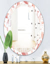 Pink Fishes Pattern - Modern Round or Oval Wall Mirror - Triple C