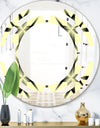 Oriental Ornament. Flower Pattern - Modern Round or Oval Wall Mirror - Space