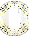Oriental Ornament. Flower Pattern - Modern Round or Oval Wall Mirror - Wave