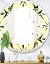 Oriental Ornament. Flower Pattern - Modern Round or Oval Wall Mirror - Leaves